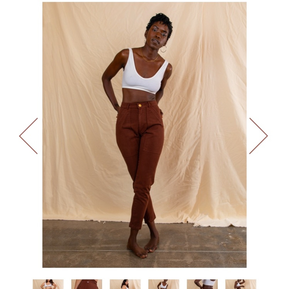 Brown pencil pants from Big Bud Press